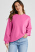 Essential Relaxed Fit Ribbed Trim Pullover Sweatshirt
