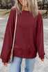 Essential Relaxed Fit Ribbed Trim Pullover Sweatshirt