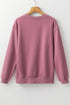 Essential Relaxed Fit Ribbed Trim Pullover Sweatshirt