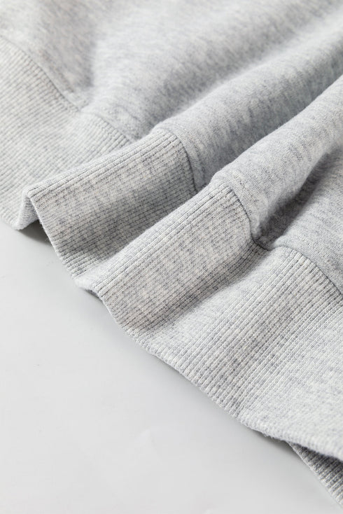 Essential Relaxed Fit Ribbed Trim Pullover Sweatshirt