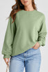 Essential Relaxed Fit Ribbed Trim Pullover Sweatshirt