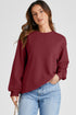 Essential Relaxed Fit Ribbed Trim Pullover Sweatshirt