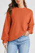Essential Relaxed Fit Ribbed Trim Pullover Sweatshirt