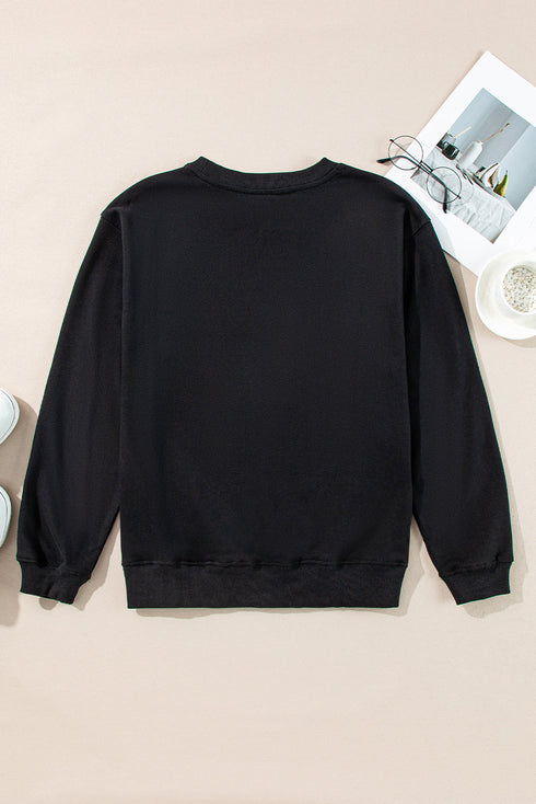 Essential Relaxed Fit Ribbed Trim Pullover Sweatshirt