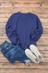 Essential Relaxed Fit Ribbed Trim Pullover Sweatshirt