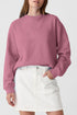 Essential Relaxed Fit Ribbed Trim Pullover Sweatshirt