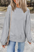 Essential Relaxed Fit Ribbed Trim Pullover Sweatshirt