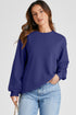 Essential Relaxed Fit Ribbed Trim Pullover Sweatshirt