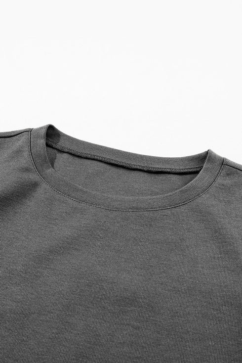 Essential Round Neck Three Quarter Sleeve Stretch Top
