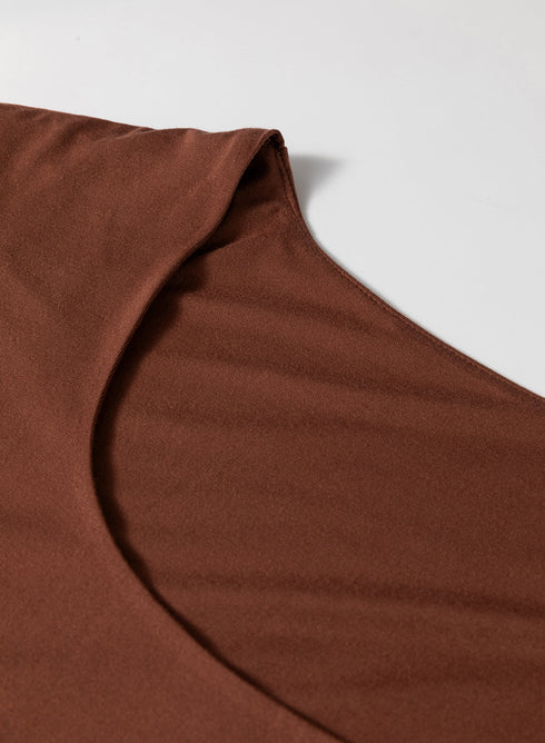 Essential Scoop Neck Cap Sleeve Fitted Jersey Top