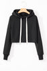 Essential Wide Cord Cropped Pullover Hoodie