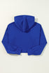 Essential Wide Cord Cropped Pullover Hoodie