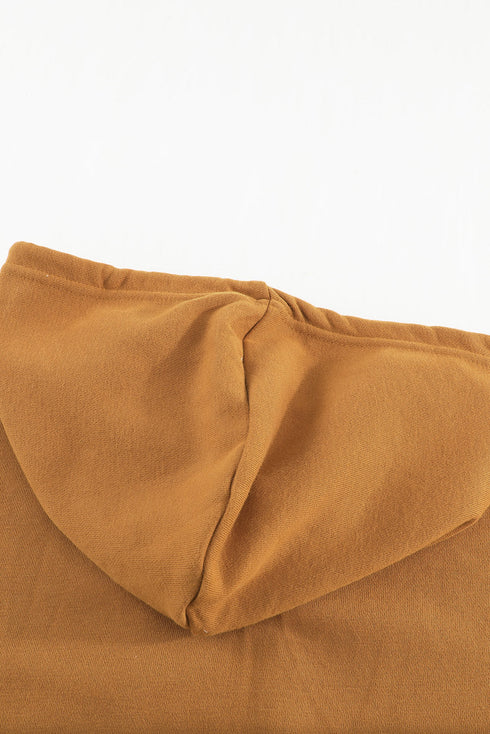Essential Zip Front Drawstring Pocketed Hoodie