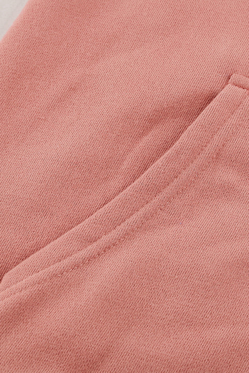 Essential Zip Front Drawstring Pocketed Hoodie