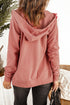 Essential Zip Front Drawstring Pocketed Hoodie