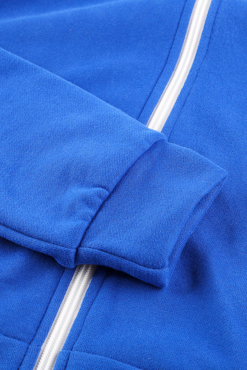 Essential Zip Front Drawstring Pocketed Hoodie