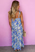 Ethereal Bloom Print Adjustable Strap Tiered Ruffle Maxi Dress
