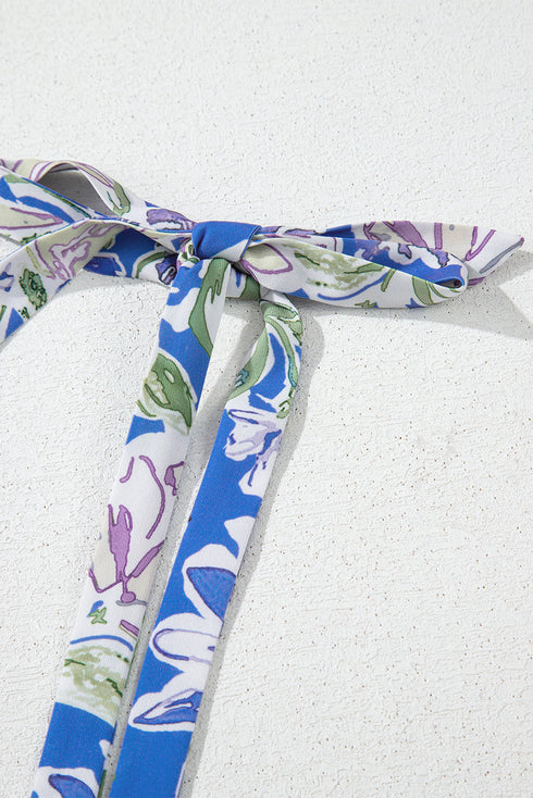 Ethereal Bloom Print Adjustable Strap Tiered Ruffle Maxi Dress