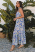Ethereal Bloom Print Adjustable Strap Tiered Ruffle Maxi Dress