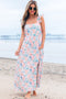 Ethereal Garden Bloom Square Neck Flutter Sleeve Backless A Line Maxi Dress