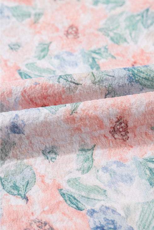 Ethereal Garden Bloom Square Neck Flutter Sleeve Backless A Line Maxi Dress