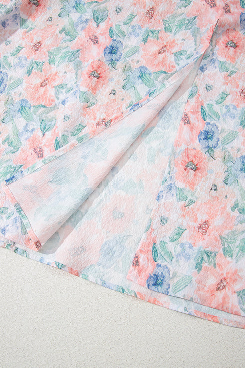 Ethereal Garden Bloom Square Neck Flutter Sleeve Backless A Line Maxi Dress