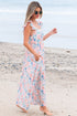 Ethereal Garden Bloom Square Neck Flutter Sleeve Backless A Line Maxi Dress