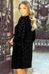 Evening Grace Textured V-Neck Balloon Sleeve Velvet Mini Dress