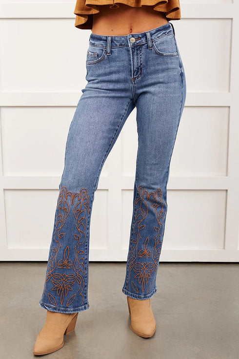 Everyday Easy Ashleigh Embroidered Flare Leg Jeans