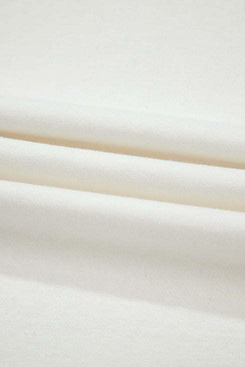 Everyday Essential Solid Drop Shoulder Cotton T Shirt Mini Dress