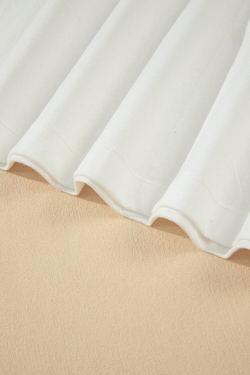 Everyday Essential Solid Drop Shoulder Cotton T Shirt Mini Dress