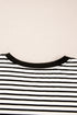 Everyday Striped Knit Contrast Pocket Tee