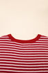 Everyday Striped Knit Contrast Pocket Tee