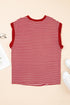 Everyday Striped Knit Contrast Pocket Tee