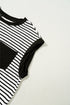 Everyday Striped Knit Contrast Pocket Tee