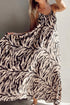Exclusive Abstract Print Open Back Bohemian Loose Maxi Dress