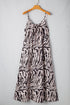 Exclusive Abstract Print Open Back Bohemian Loose Maxi Dress