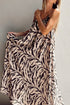 Exclusive Abstract Print Open Back Bohemian Loose Maxi Dress