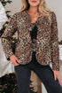 Exclusive All Over Leopard Print Quilted Tie Front Jacket