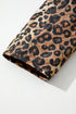 Exclusive All Over Leopard Print Quilted Tie Front Jacket