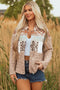 Exclusive Aztec Print Quilted Patchwork Western Jacket