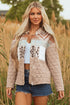 Exclusive Aztec Print Quilted Patchwork Western Jacket