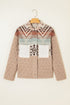 Exclusive Aztec Print Quilted Patchwork Western Jacket