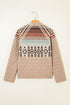 Exclusive Aztec Print Quilted Patchwork Western Jacket