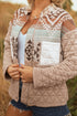 Exclusive Aztec Print Quilted Patchwork Western Jacket