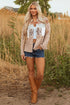 Exclusive Aztec Print Quilted Patchwork Western Jacket