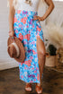 Exclusive Bohemian Floral High Waist Split Wrap Maxi Skirt