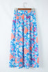 Exclusive Bohemian Floral High Waist Split Wrap Maxi Skirt