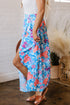 Exclusive Bohemian Floral High Waist Split Wrap Maxi Skirt