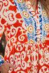 Exclusive Bohemian Paisley Print Long Sleeve A Line Maxi Dress